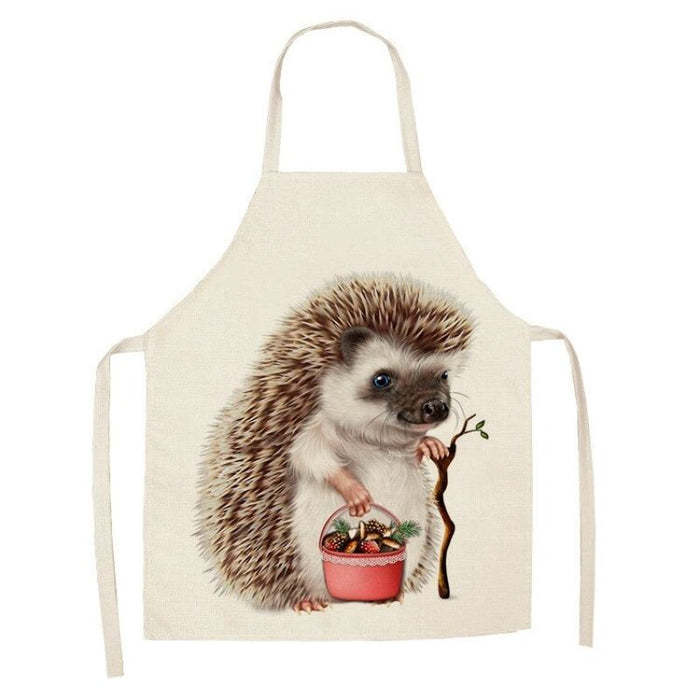 Cartoon Hedgehog Printed Household Apron