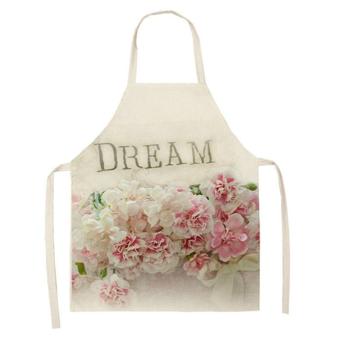 Flower Print Sleeveless Apron