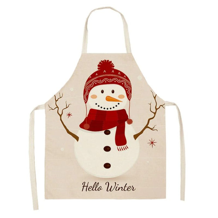 Unisex Santa's Deer Cotton Aprons