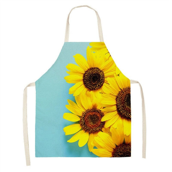 Sunflower Printed Sleeveless Aprons