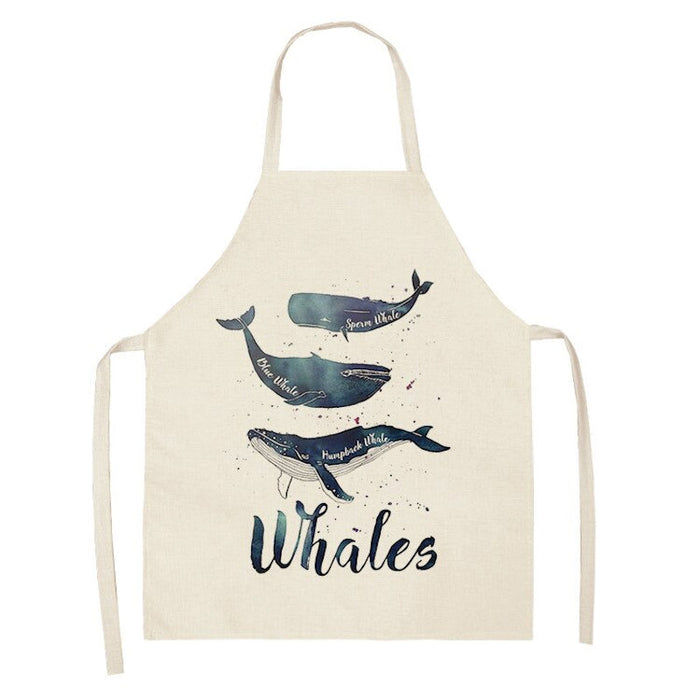 Printed Sea Animals Apron