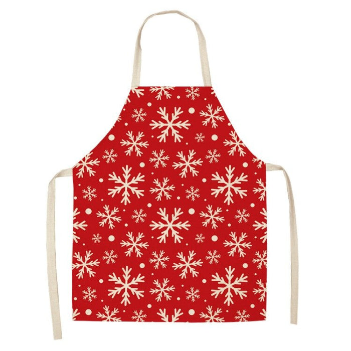 Printed Christmas Theme Sleeveless Aprons