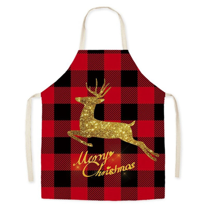 Christmas Linen Apron