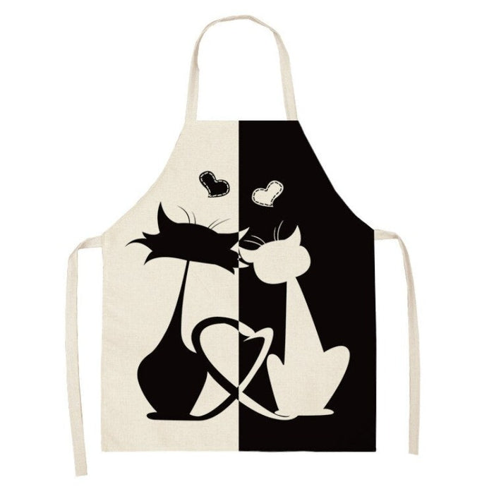 Cartoon Animal Print Kitchen Apron