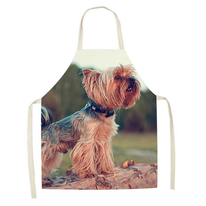 Dog Faces Print Apron