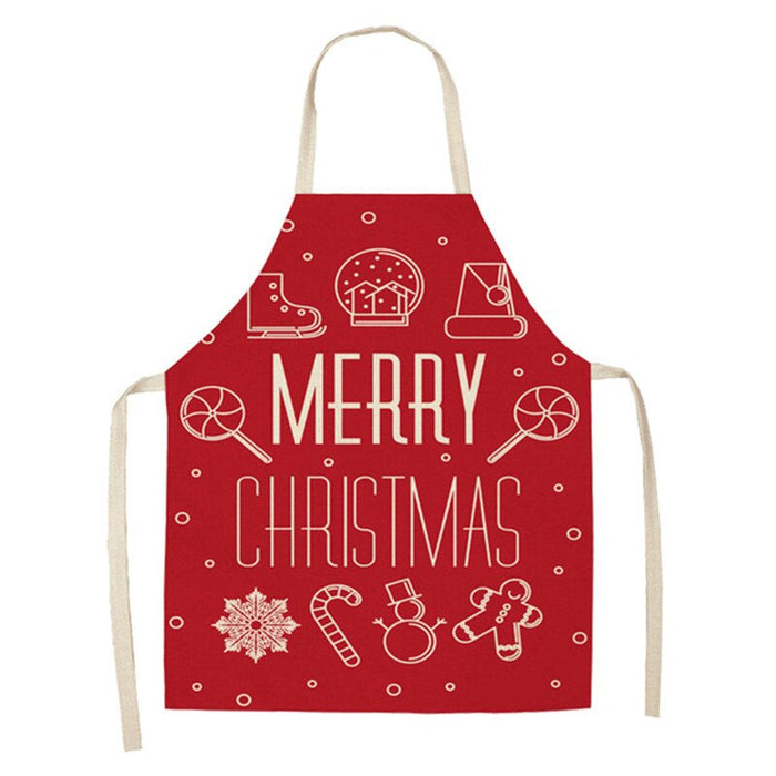 Merry Christmas Patterned Kitchen Apron