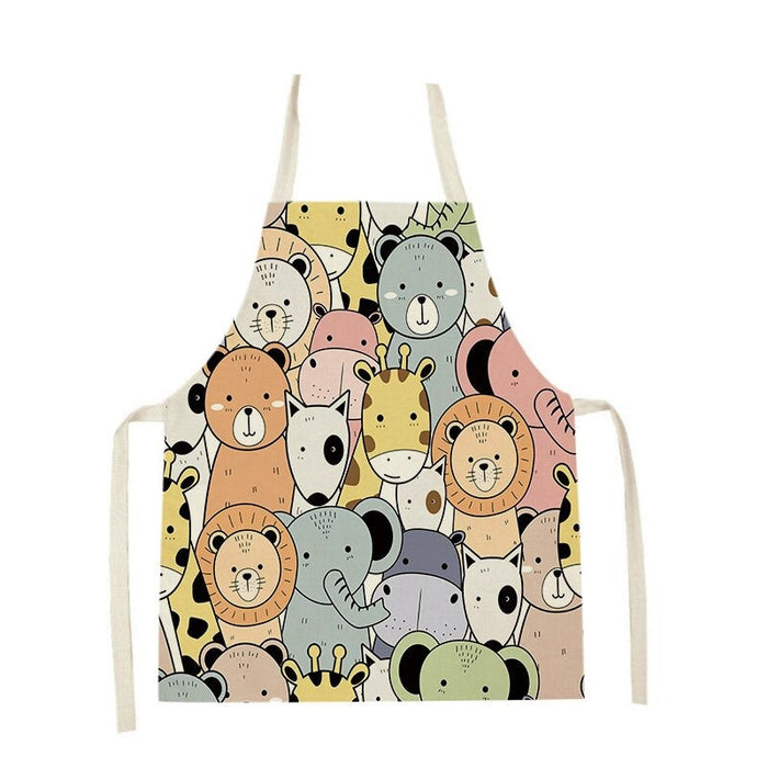 Cat Graphic Print Home Apron