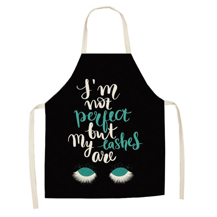 Cartoon Eyelashes Pattern Kitchen Apron