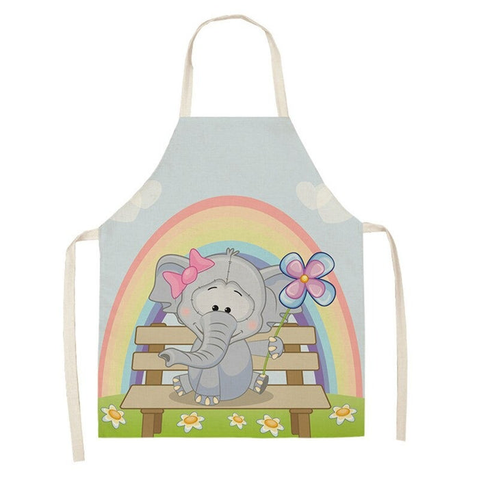 Baby Elephant Pattern Sleeveless Apron