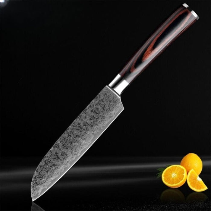 Japanese Damascus Steel Pattern Professional Knife Sets