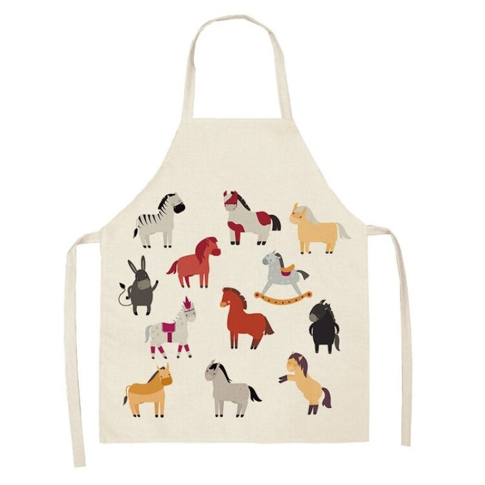 Horses Printed Sleeveless Apron