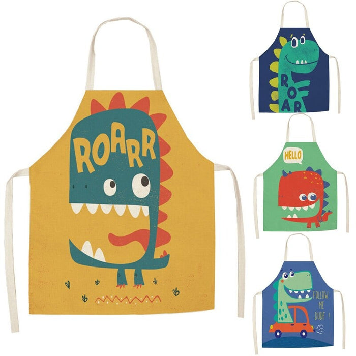 Printed Cartoon Dinosaurs Aprons