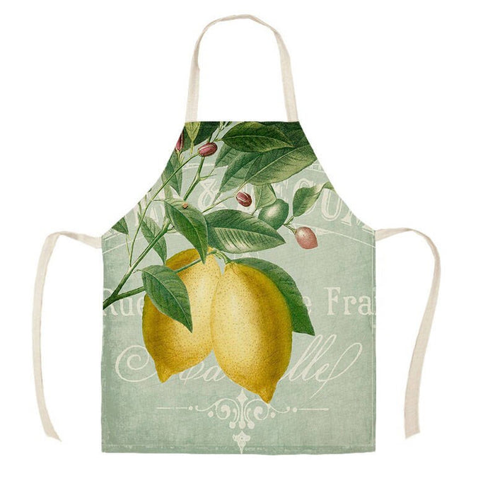 Fruits And Veggies Print Apron