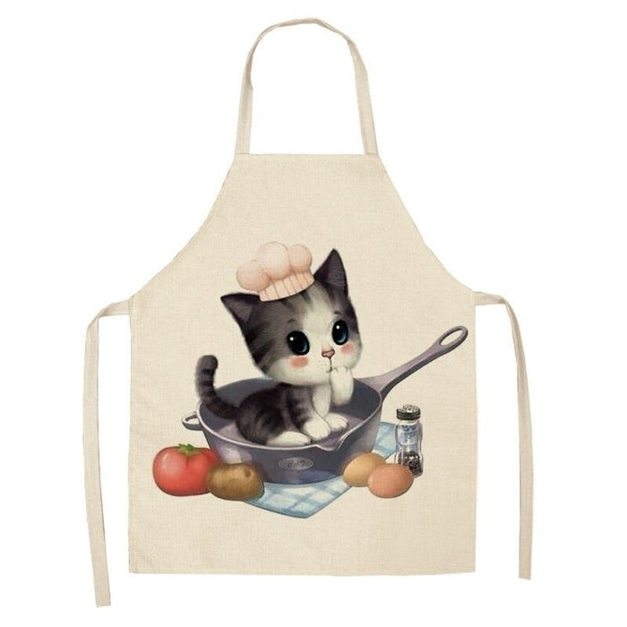 Cartoon Cat Kitchen Apron