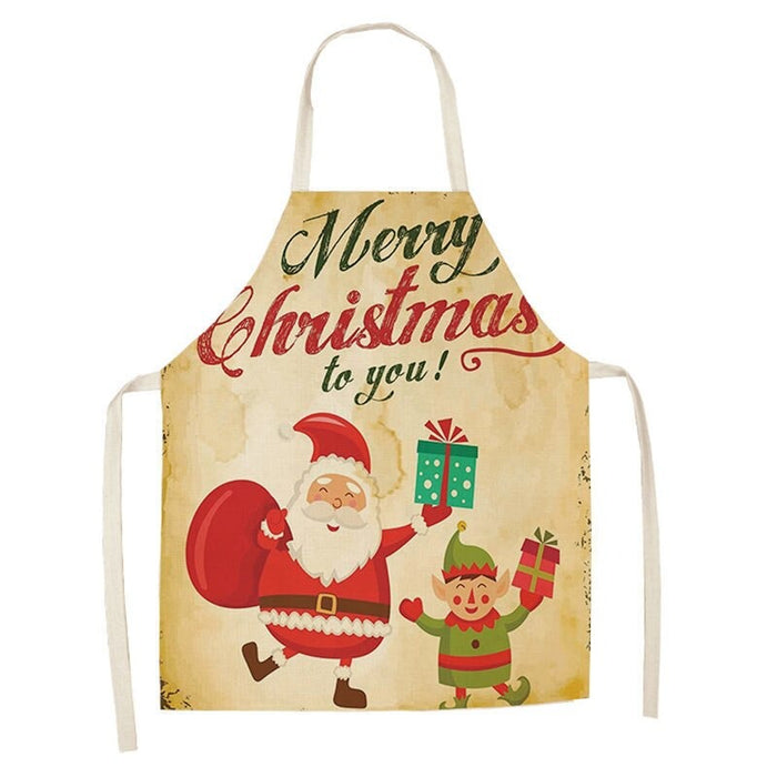 Printed Merry Christmas Themed Aprons