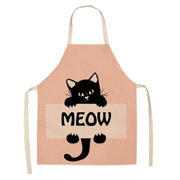 Cartoon Cat Cleaning Apron