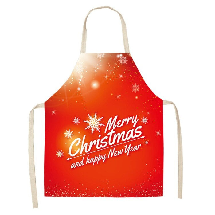 Printed Christmas Theme Sleeveless Aprons