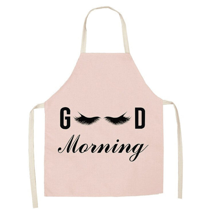 Cartoon Eyelashes Pattern Kitchen Apron