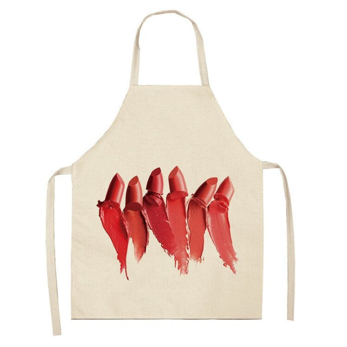 Lipstick Nail Polish Printed Apron