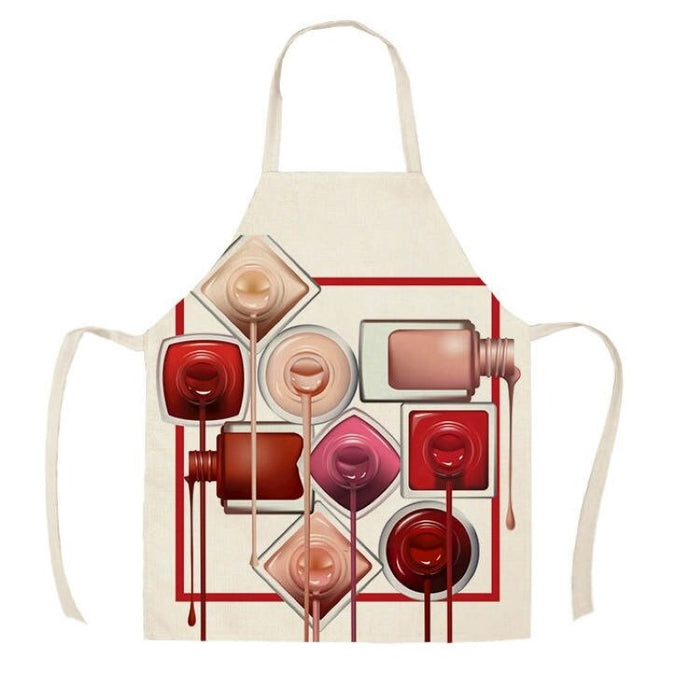 Nail Polish Bottle Print Sleeveless Apron