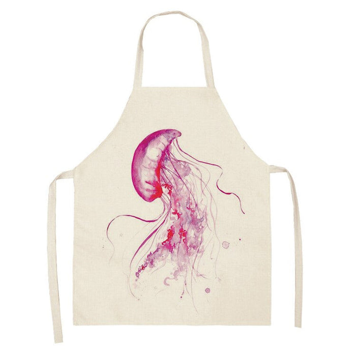 Printed Sea Animals Apron