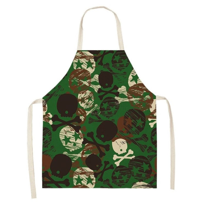 Printed Skull Apron