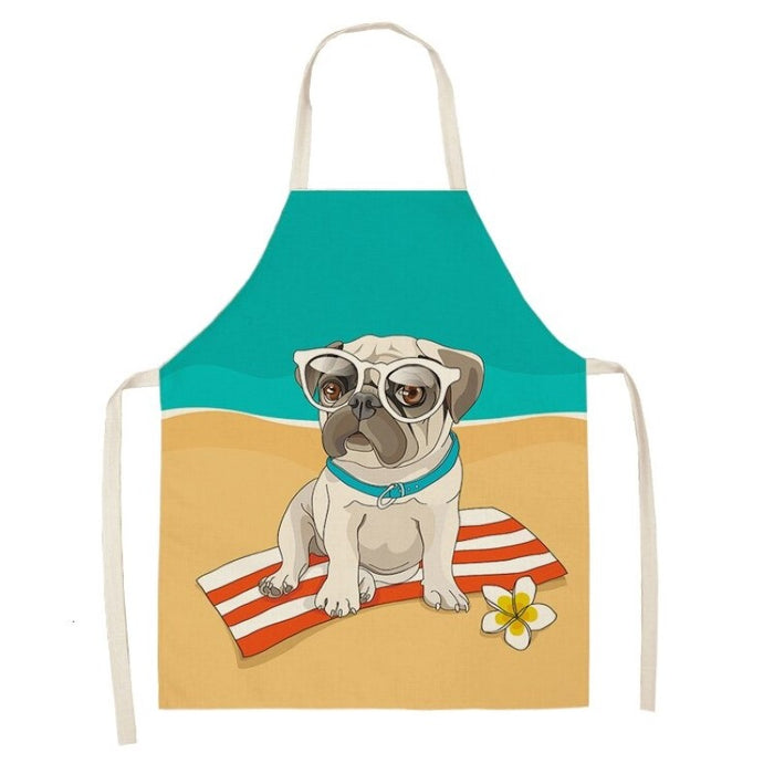 Pug Graphic Printed Apron