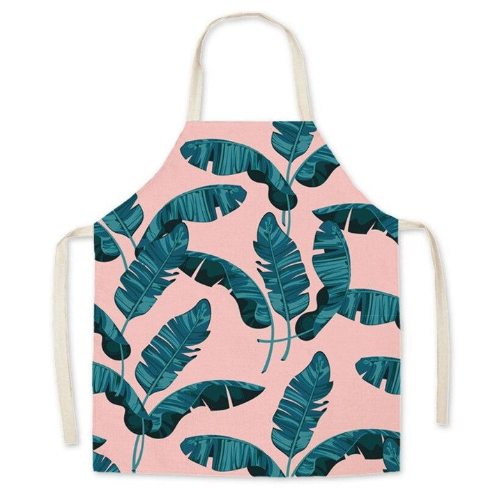 Tropical Leaf Printed Kitchen Aprons