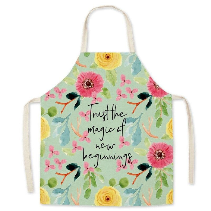 Tropical Leaf Printed Kitchen Aprons