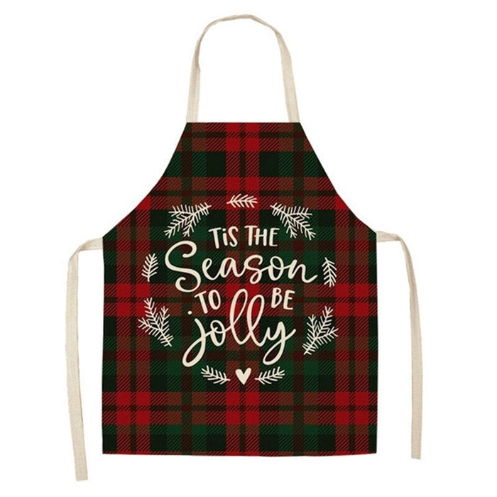 Merry Christmas Patterned Kitchen Apron