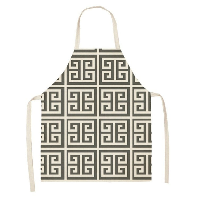 Geometric Patterned Sleeveless Aprons