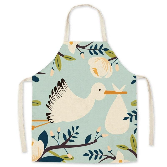 Tropical Leaf Printed Kitchen Aprons