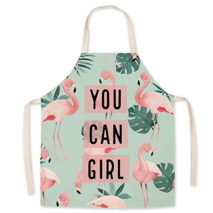 Leaf Printed Sleeveless Aprons