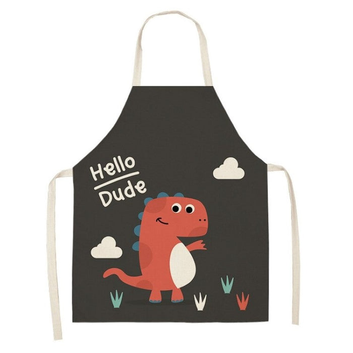 Cartoon Printed Household Kitchen Apron