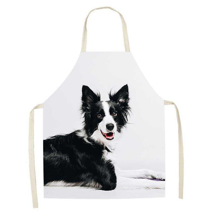 Dog Faces Print Apron