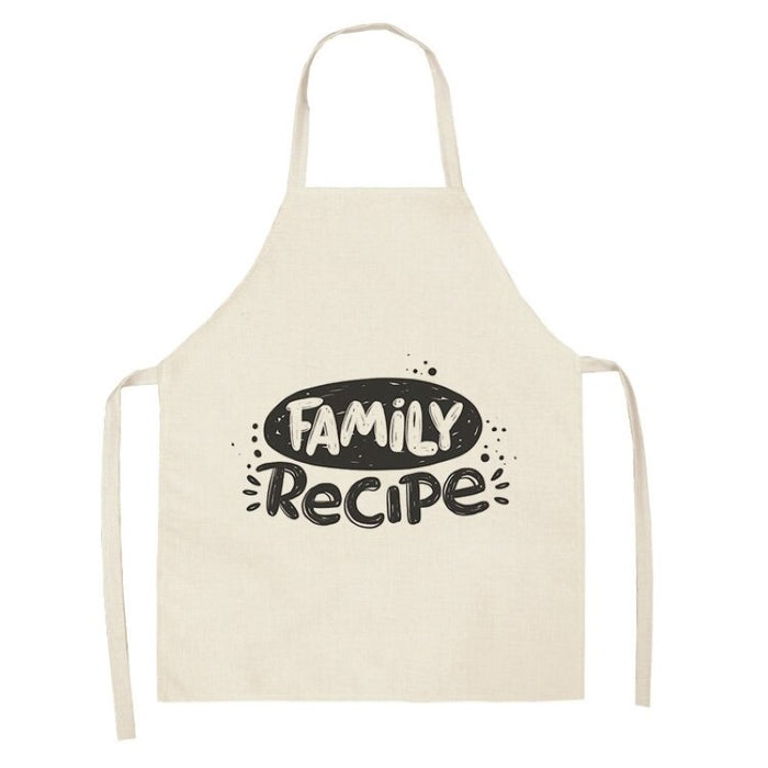 Cake Letters Cotton Linen Household Apron