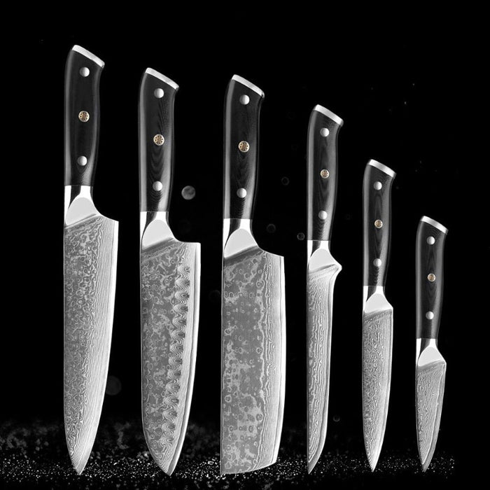 Multifunction Damascus Steel Kitchen Knives Set