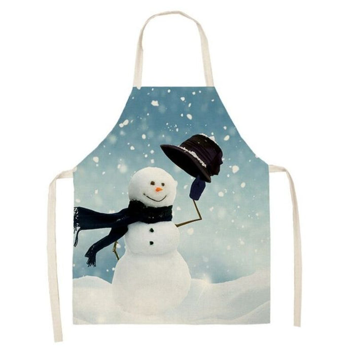 Christmas Snowman Kitchen Apron