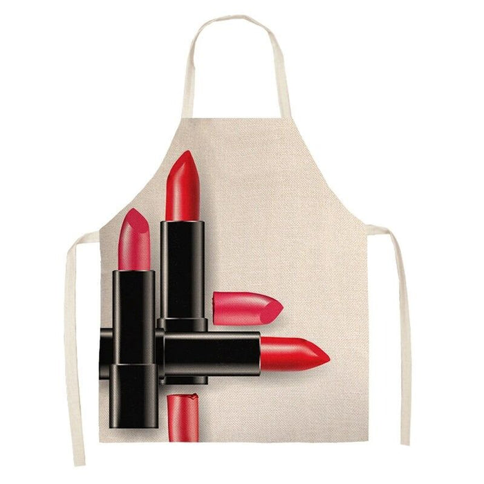 Lipstick Printed Cleaning Apron