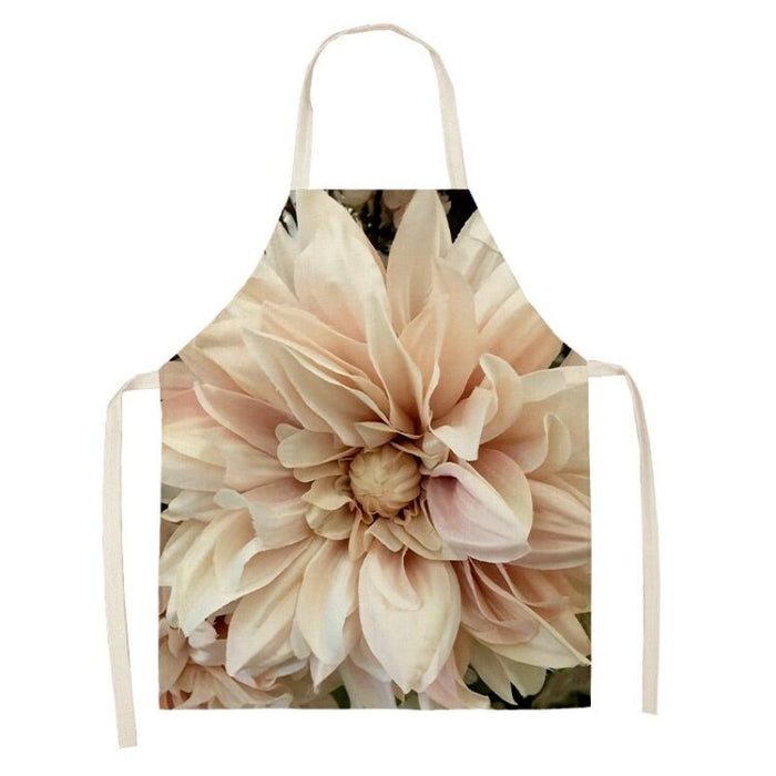 Flower Print Sleeveless Apron