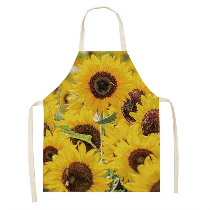 Sunflower Printed Sleeveless Aprons