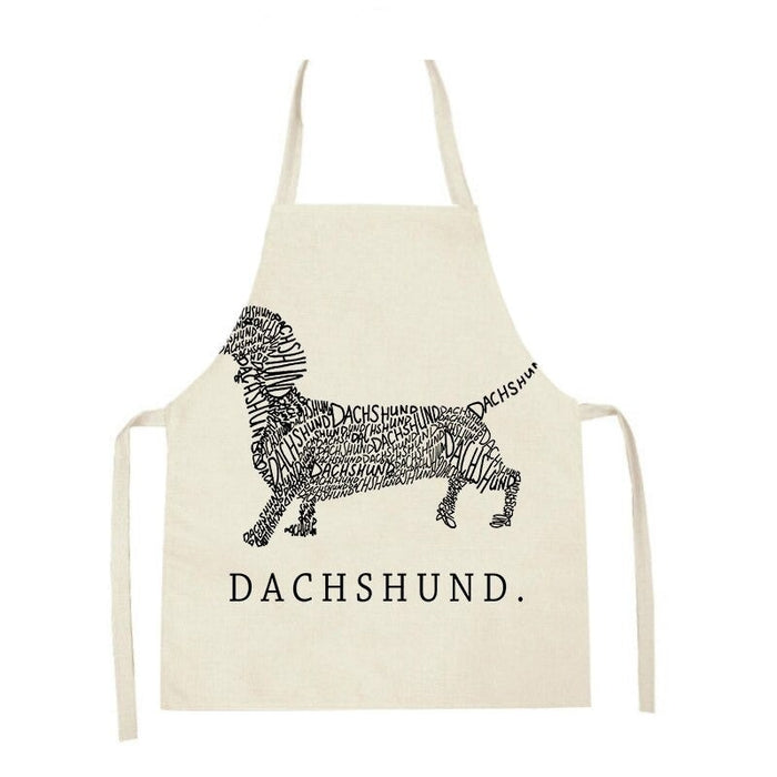 Printed Cartoon Dogs Cleaning Apron