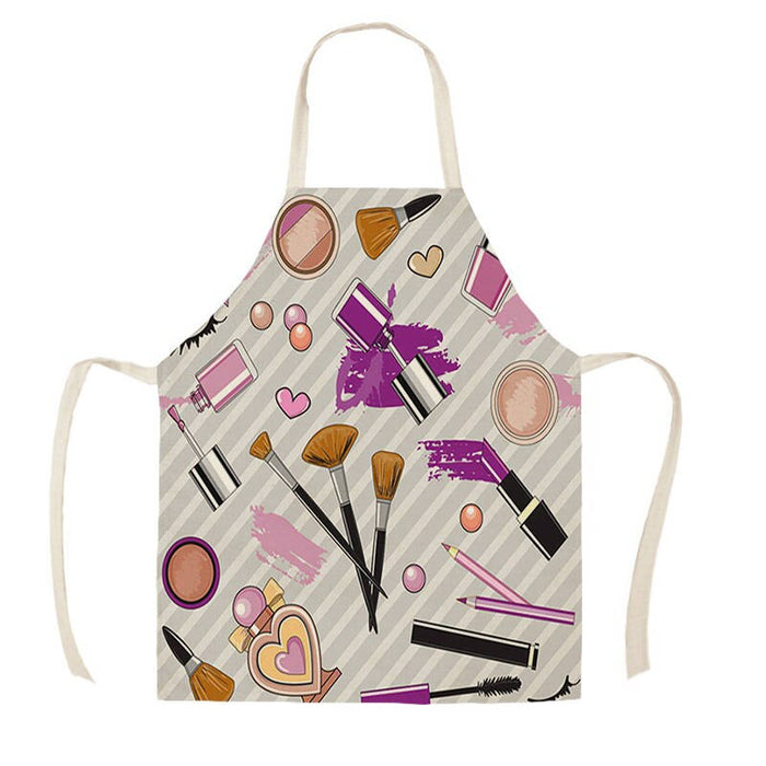 Color Nail Polish Printed Apron