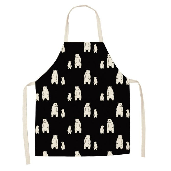 Cartoon Bears Print Aprons