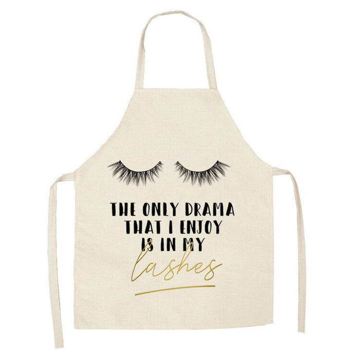 Cartoon Eyelashes Pattern Kitchen Apron