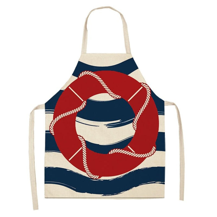 Marine Graphic Linen Apron