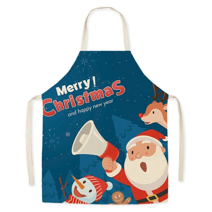 Christmas Linen Apron