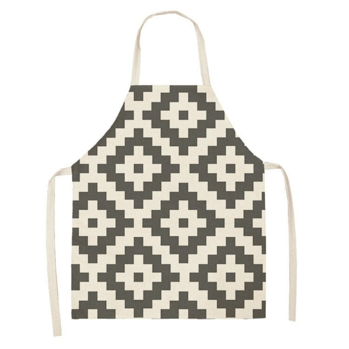 Geometric Patterned Sleeveless Aprons