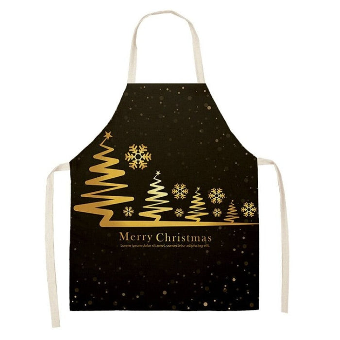 Golden Christmas Gift Pattern Apron