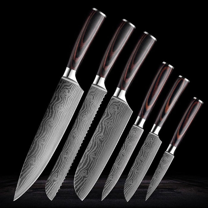 Professional Knife Sets High Carbon Stainless Steel Sharp Edge